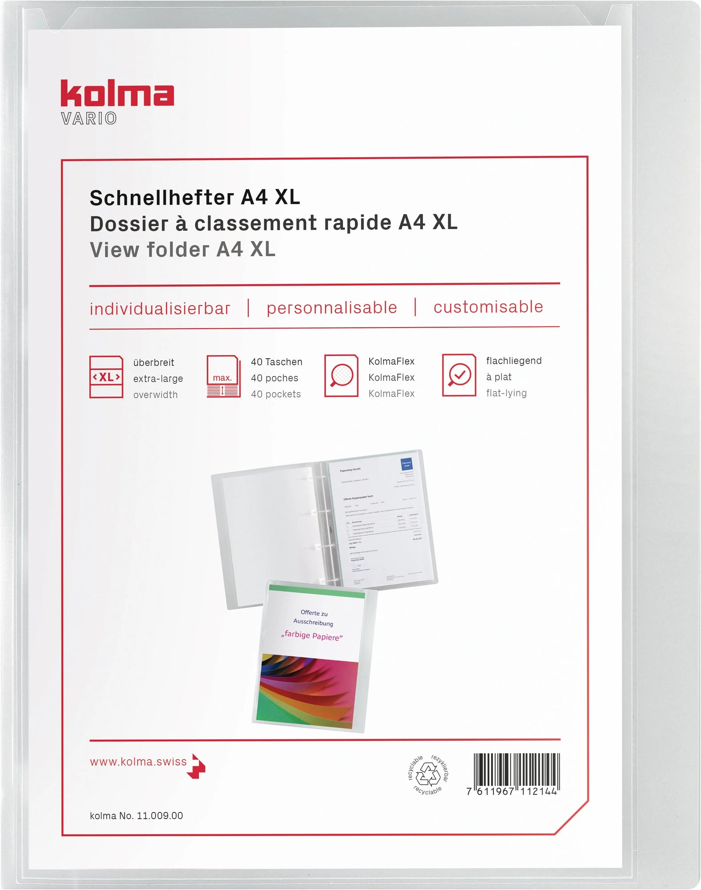 KOLMA Schnellhefter Vario A4 XL Idealshop