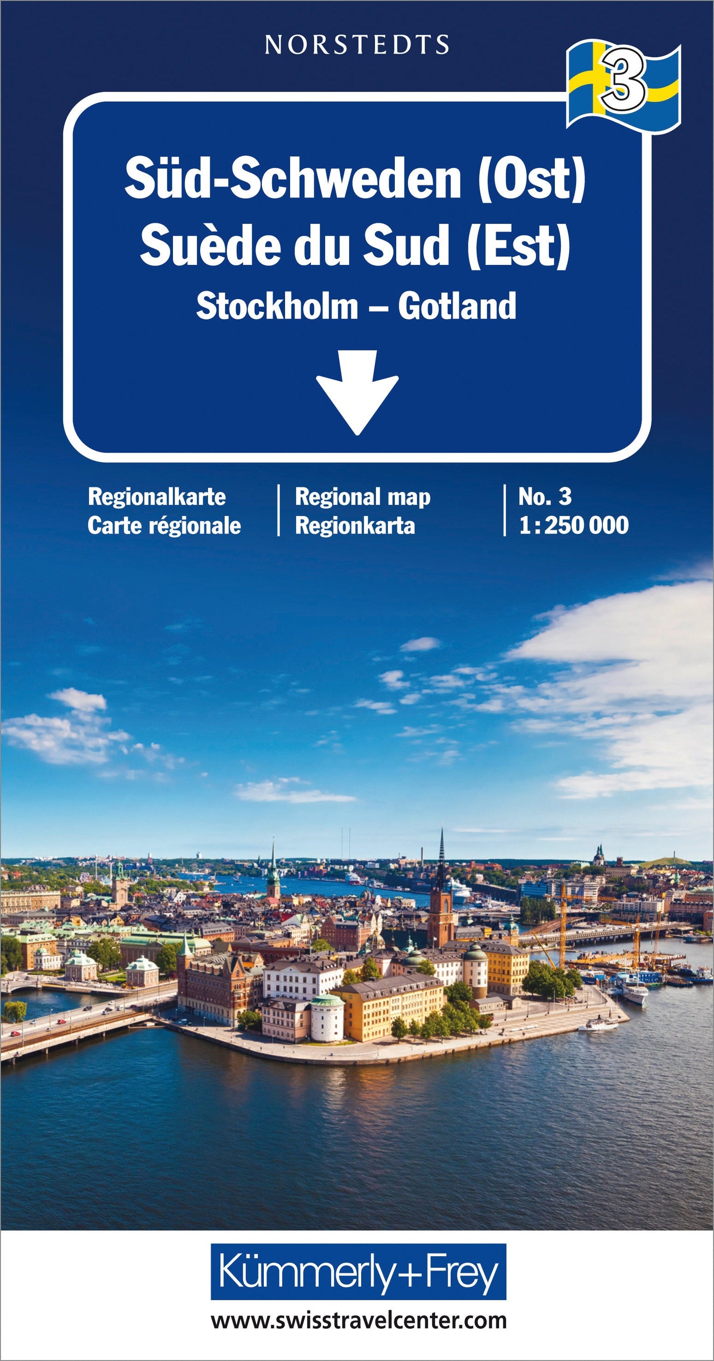 KÜMMERLY+FREY Strassenkarte 3-2559-01810- Süd-Schweden (Ost) 1:250 000 Idealshop