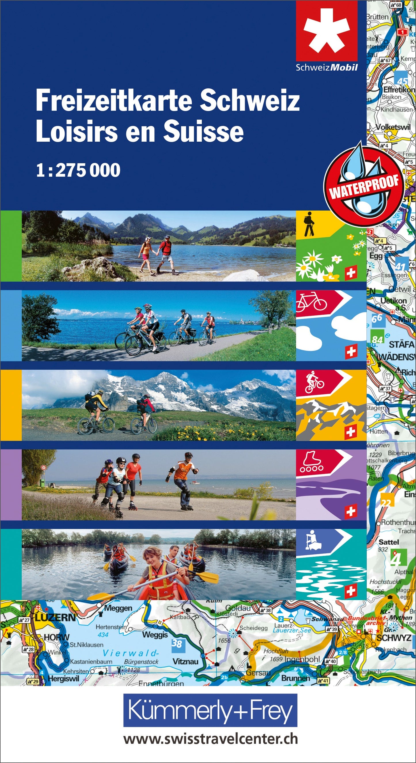 KÜMMERLY+FREY Freizeitkarte 325900359 Schweiz 1:275'000 Idealshop