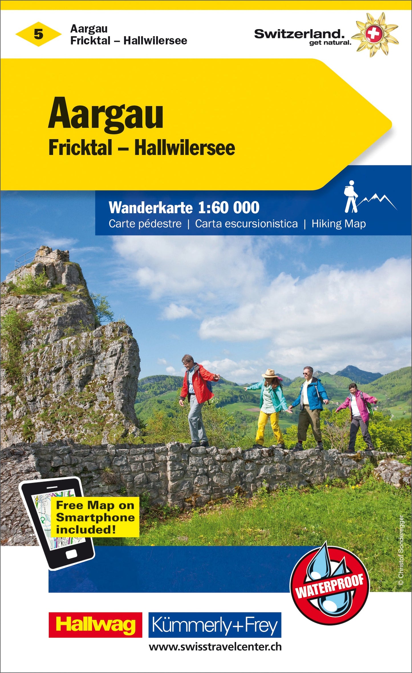 KÜMMERLY+FREY Wanderkarte 325902205 Aargau 1:60'000 Idealshop