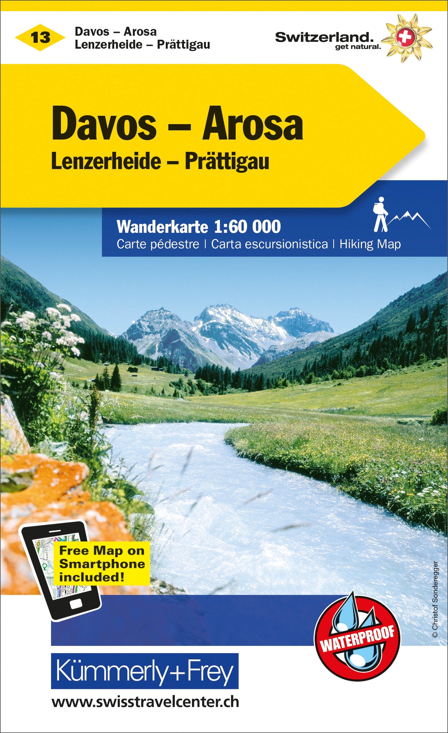 KÜMMERLY+FREY Wanderkarte 325902213 Davos-Arosa 1:60'000 Idealshop