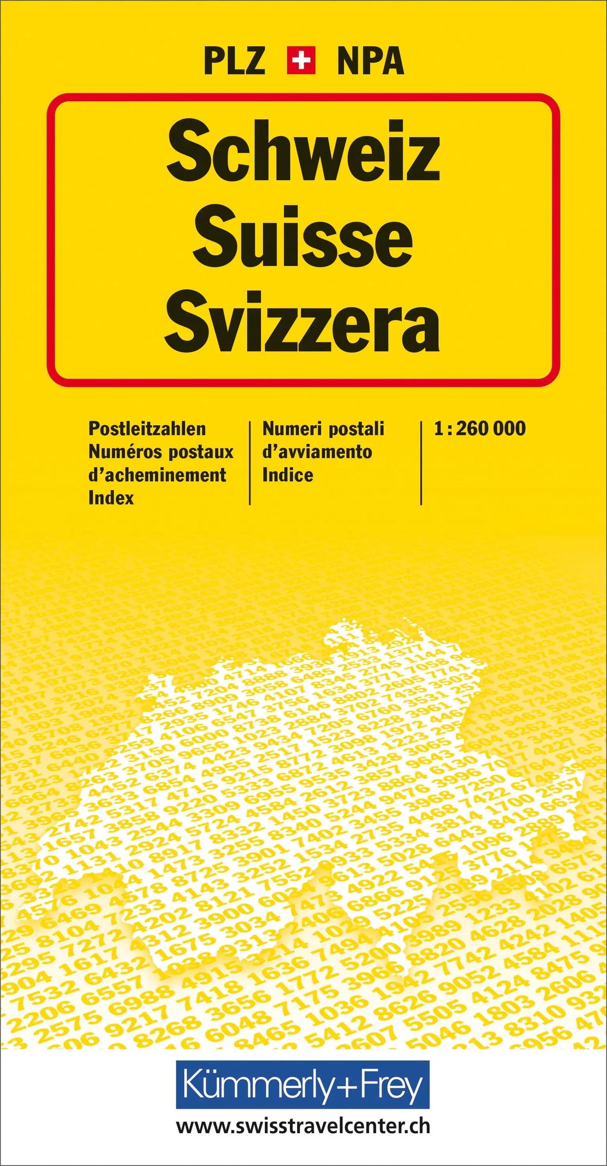 KÜMMERLY+FREY Postleitzahlenkarte CH 325900100 1:260000 Idealshop