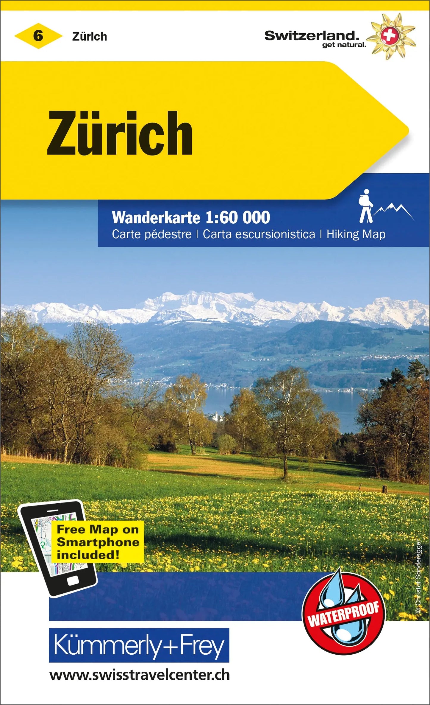 KÜMMERLY+FREY Wanderkarte 325902206 Zürich 1:60'000 Idealshop