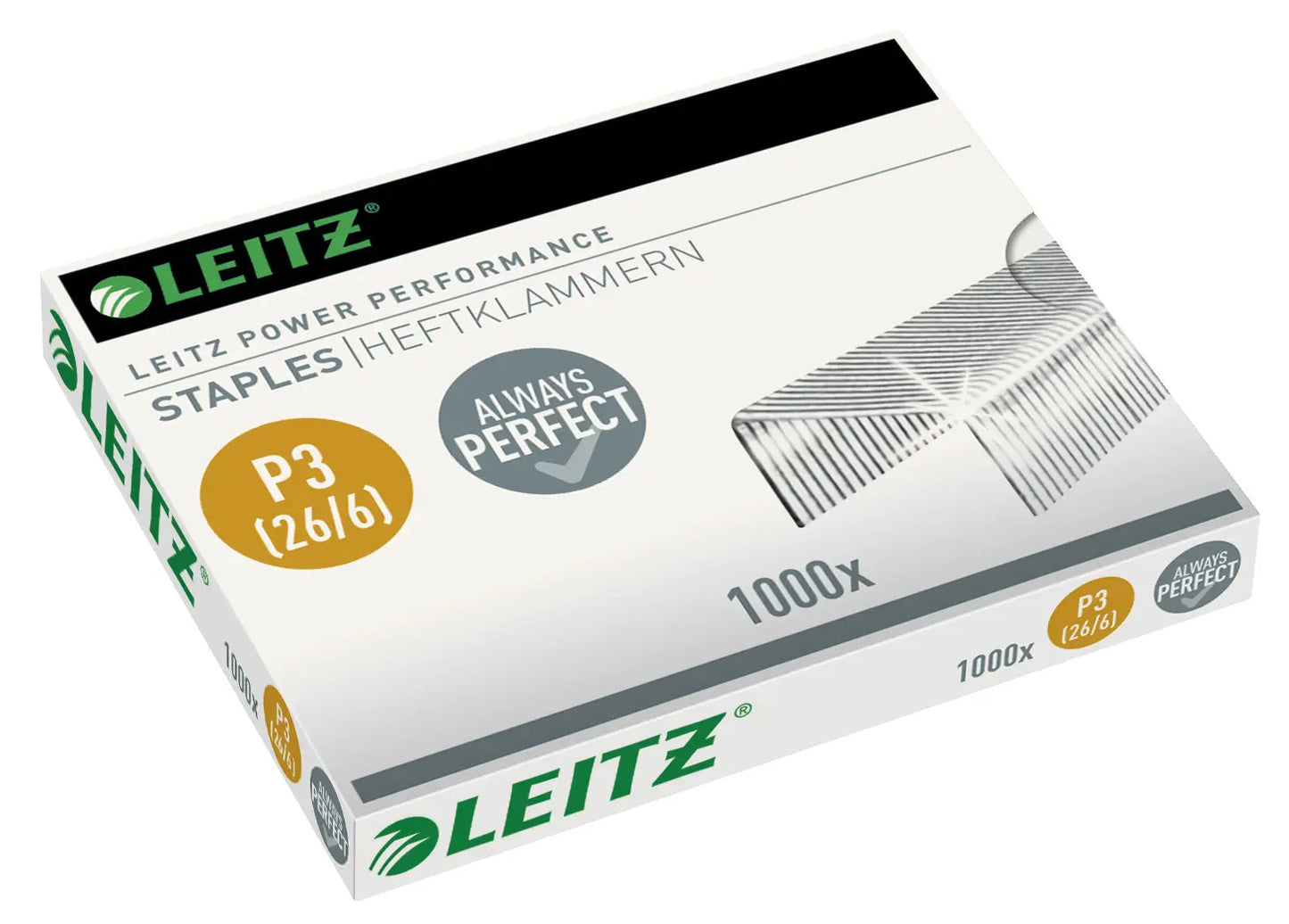 LEITZ Heftklammern P3 26/6mm 5572-00-00 verzinkt 1000 Stk. Idealshop