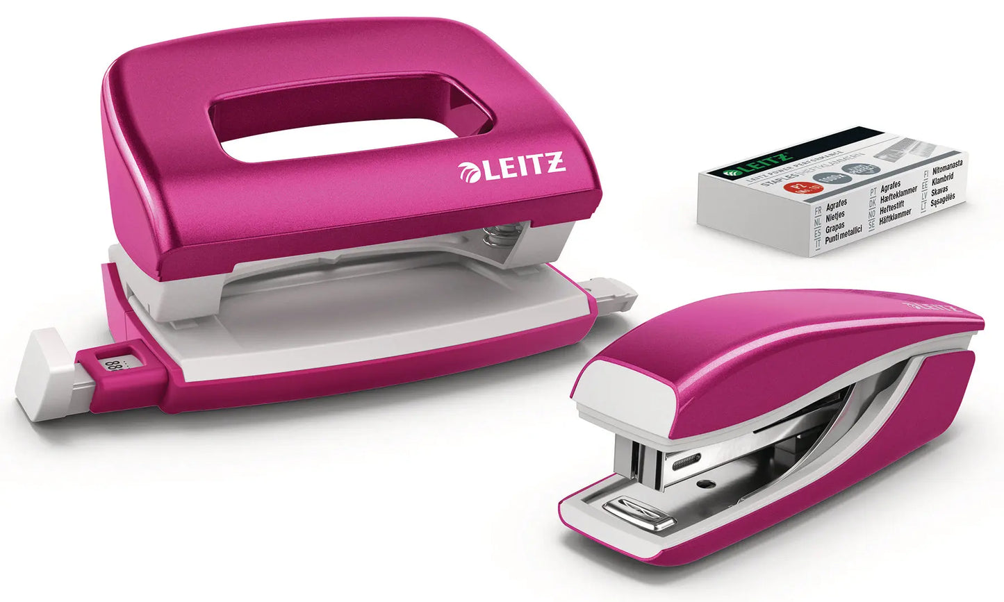 LEITZ Locher/Hefter NeXXt WOW 5561 55612023 pink, Bundle 10 Blatt Idealshop