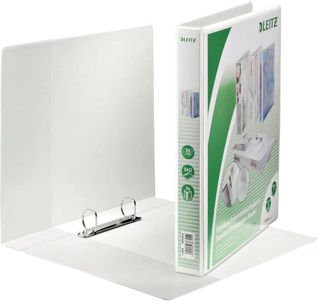 LEITZ Präsentationsringbuch A4 42790001 weiss 2R 43mm Idealshop