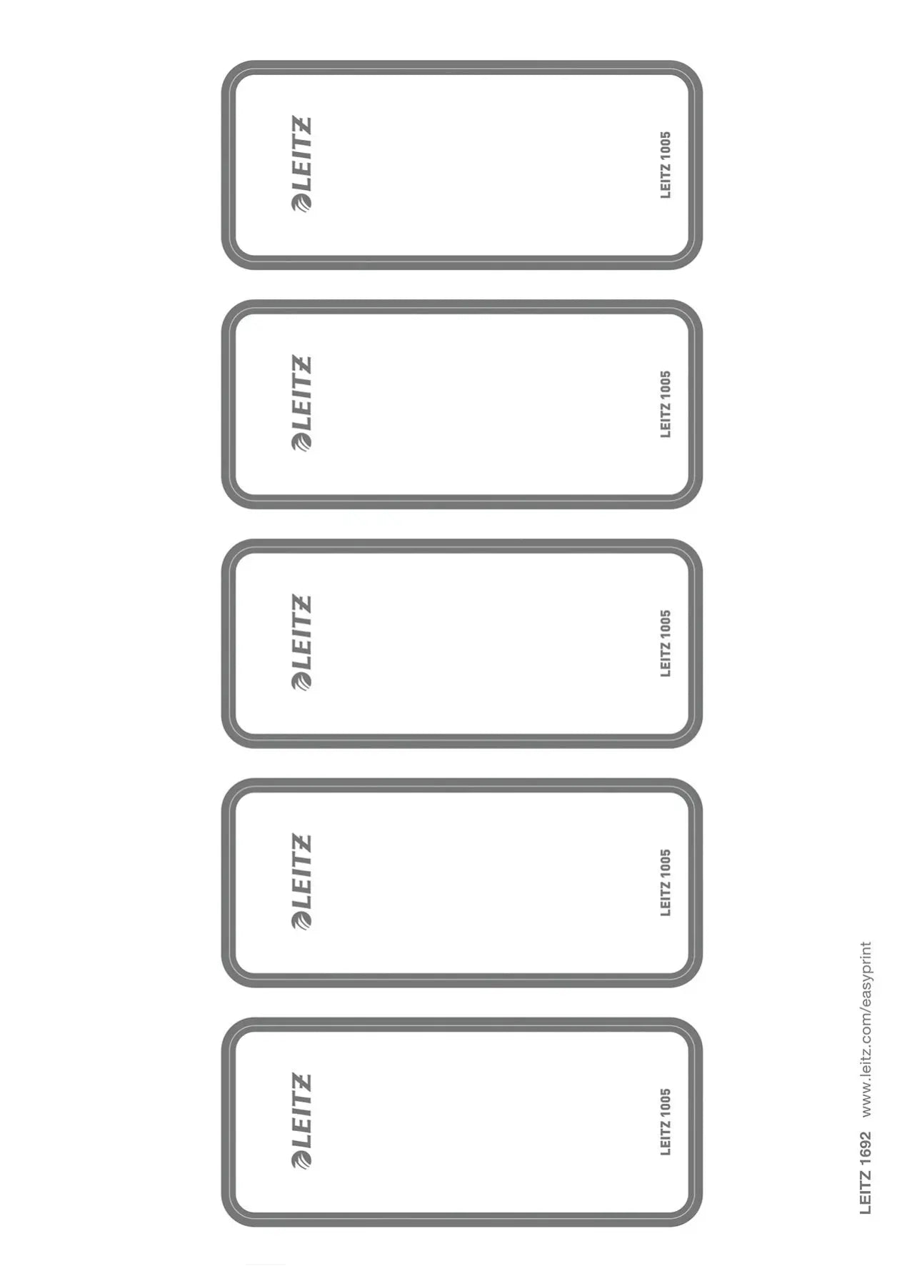 LEITZ Rückenschild Ordner 46x111mm Idealshop