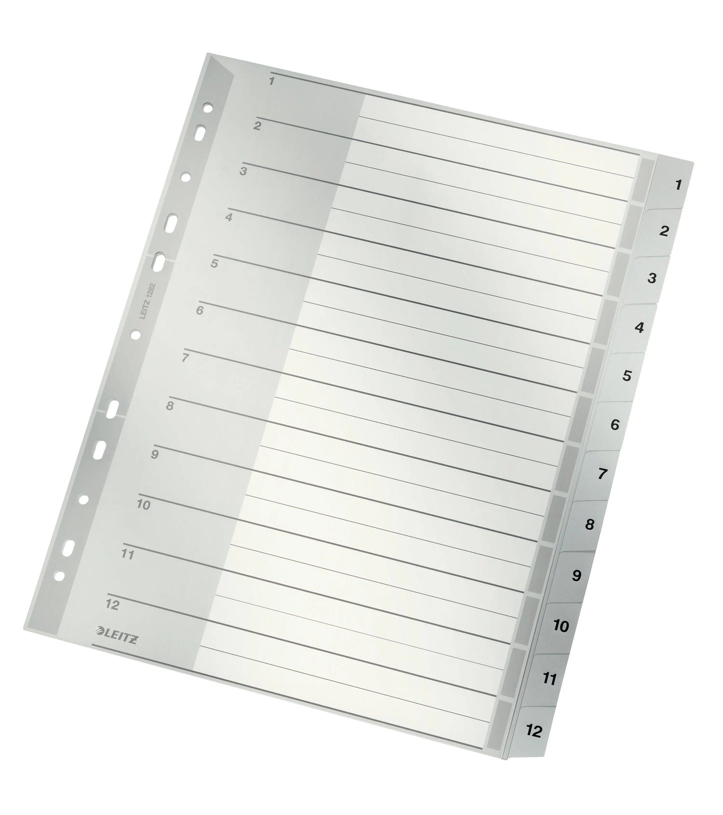 LEITZ Register PP A4+ 12820000 grau 1-12 Idealshop