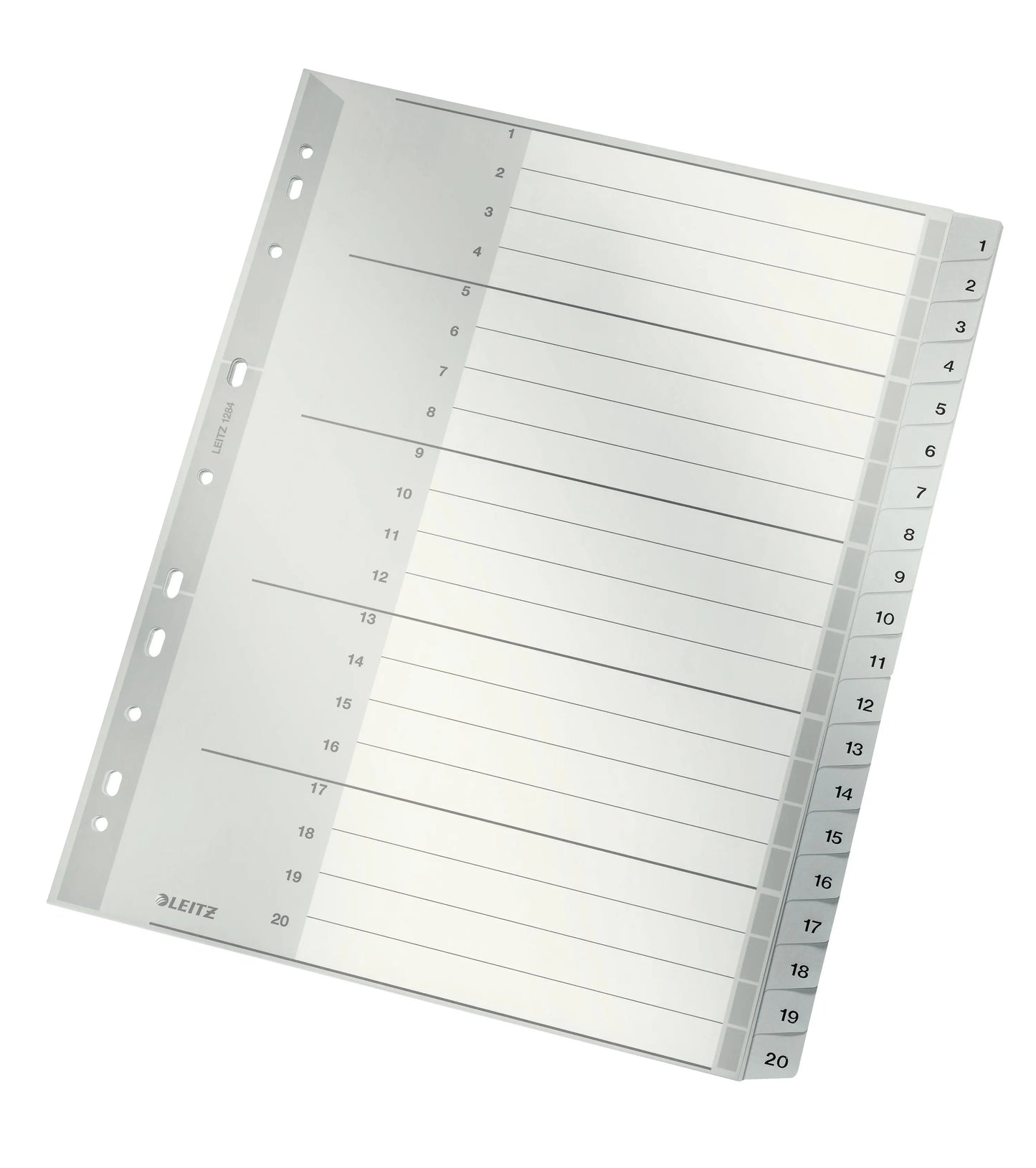 LEITZ Register PP A4+ 12840000 grau 1-20 Idealshop