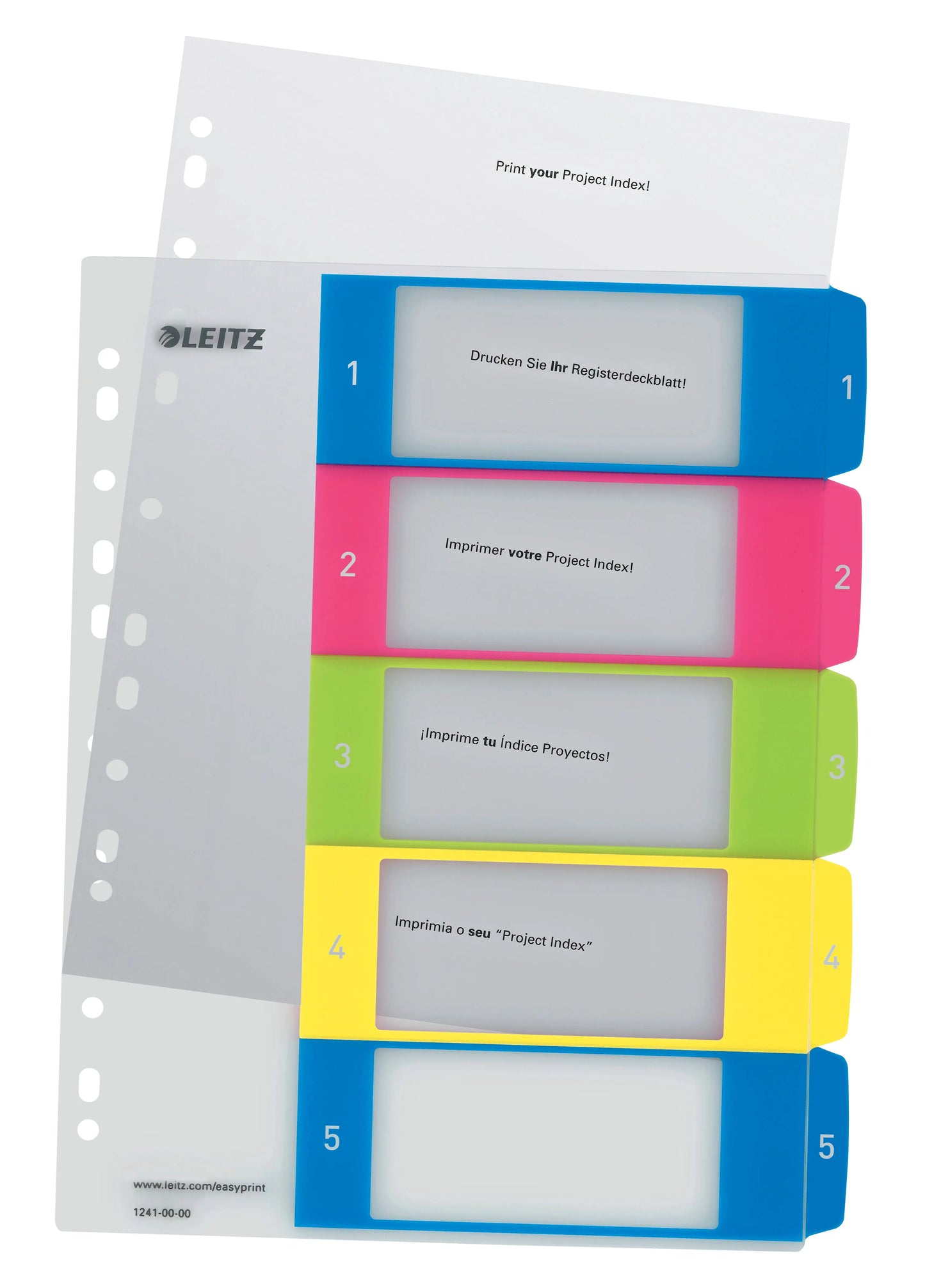 LEITZ Register PP WOW A4+ 12410000 multicolor 1-5 Idealshop
