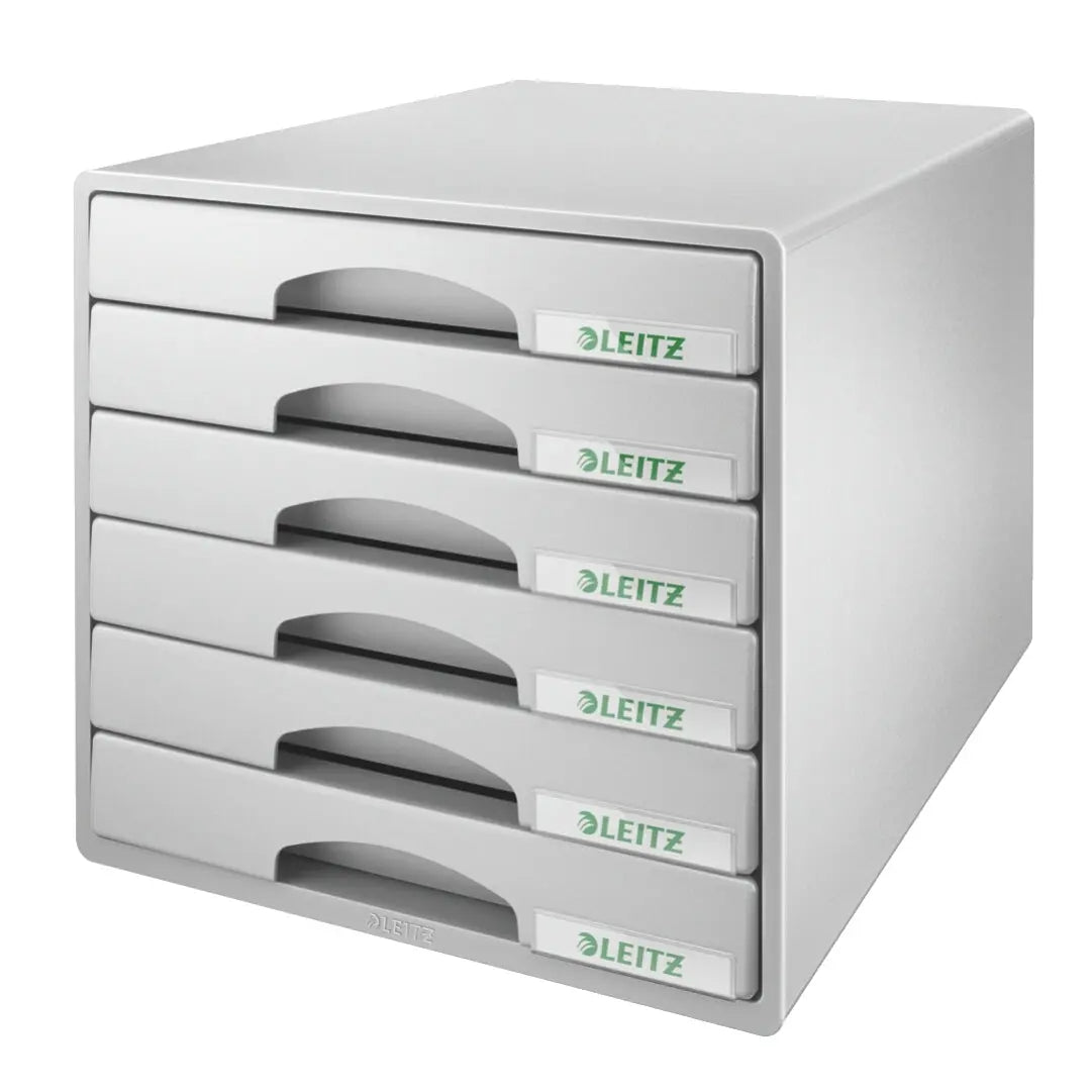 LEITZ Schubladenbox Plus grau 52120085 6 Fächer Idealshop