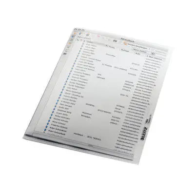 LEITZ Sichtmappen PP A5 40050003 genarbt 0,13mm 100 Stück Idealshop