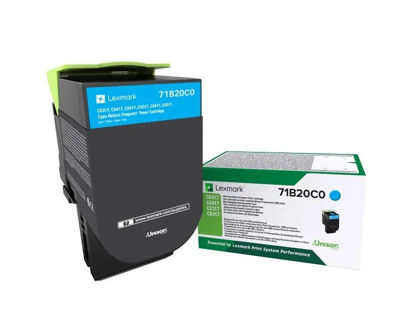 LEXMARK Toner-Modul return cyan 71B20C0 CS31/41/51x 2300 Seiten Idealshop