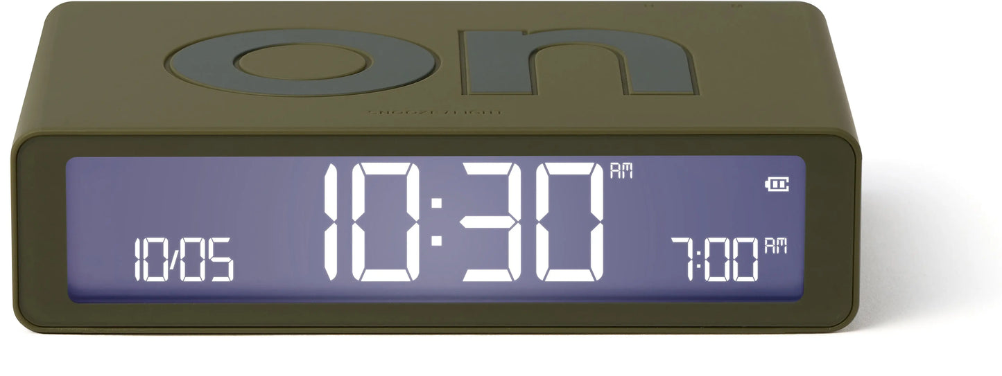 LEXON Wecker Flip Classic LR157K9 khaki, USB-C Idealshop
