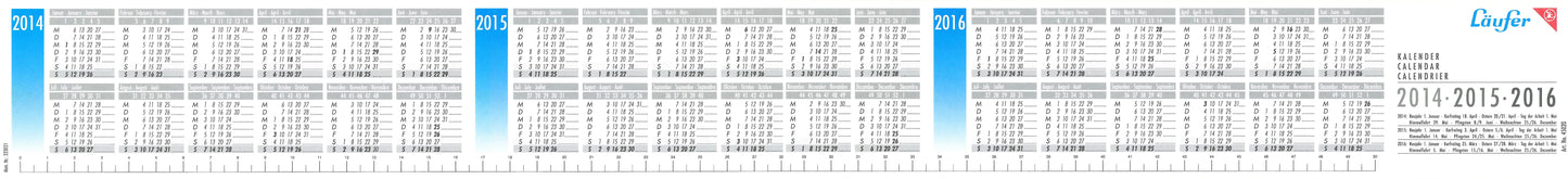 LÄUFER Ersatzkalenderstreifen 2025-27 Idealshop