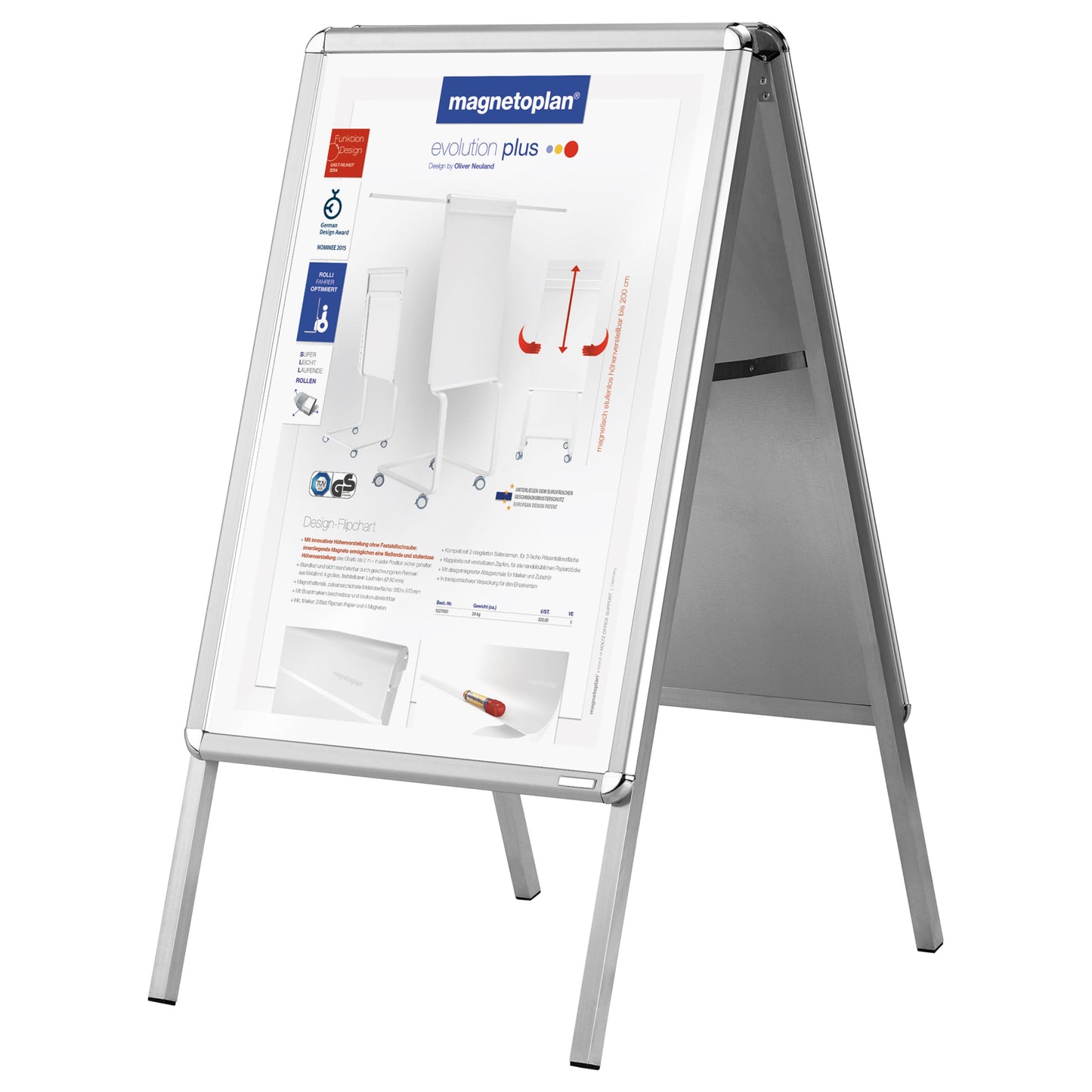 MAGNETOPLAN Plakatständer DIN A2 00015 mit Klapprahmen 465x642mm Idealshop