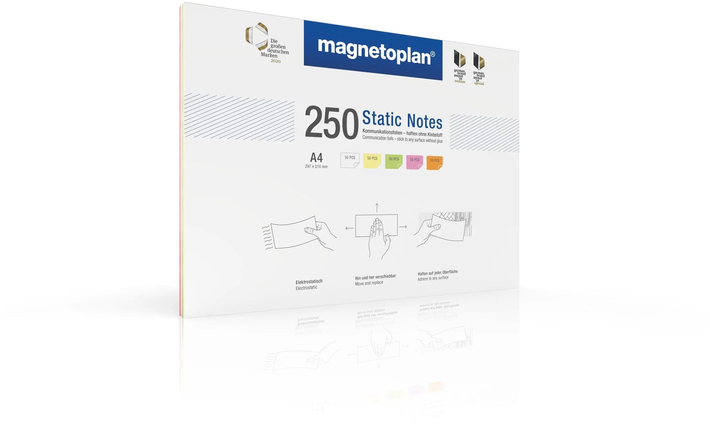 MAGNETOPLAN Static Notes A4 11250410 ass. 250 Stück Idealshop