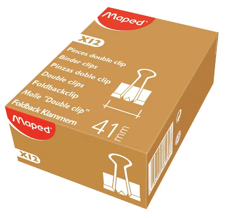 MAPED Foldback Klammer 300070 41mm schwarz 12 Stk. Idealshop