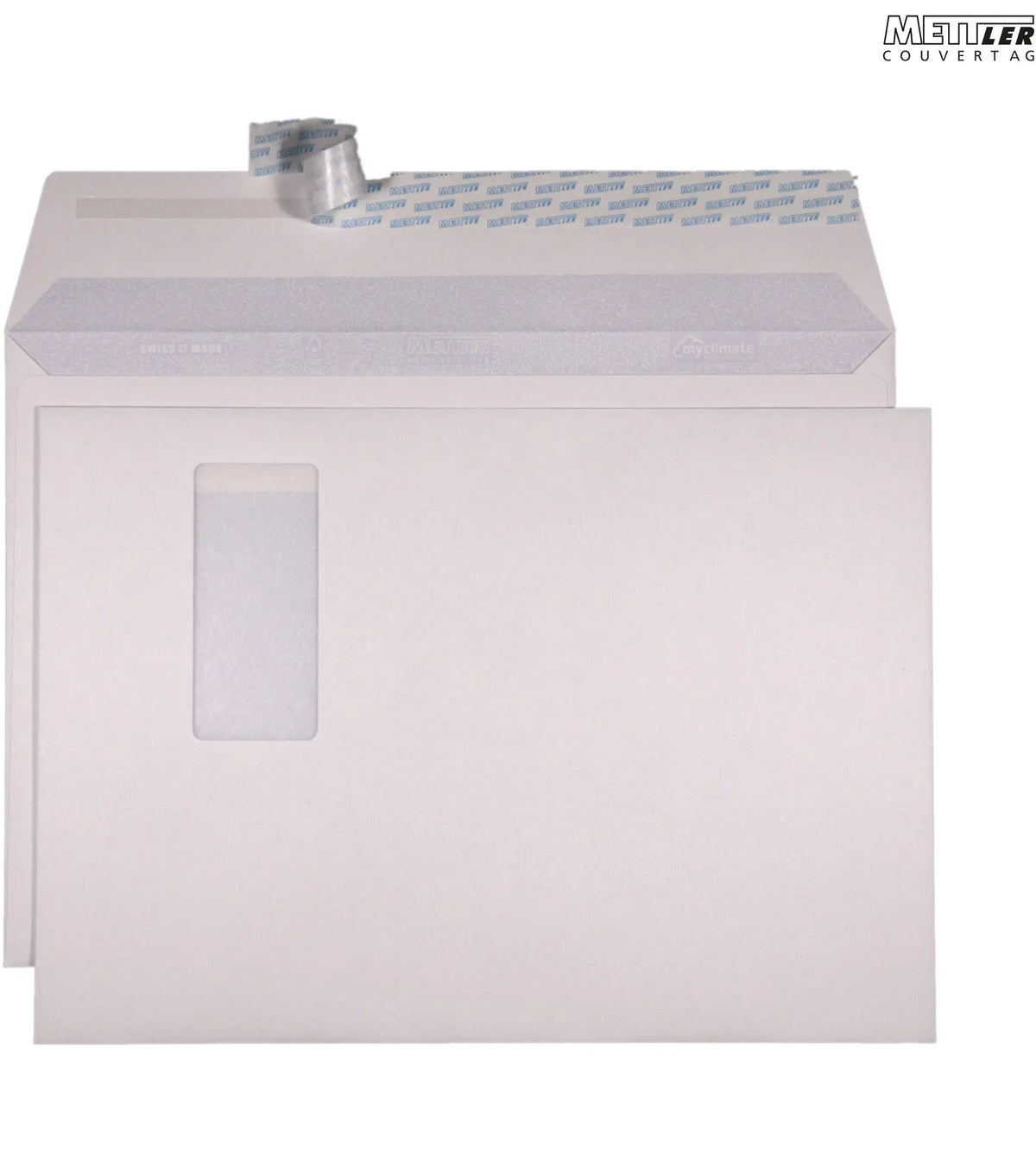 METTLER Couvert Fenster rechts C4 9244 120g, recycling weiss 250 Stk. Idealshop