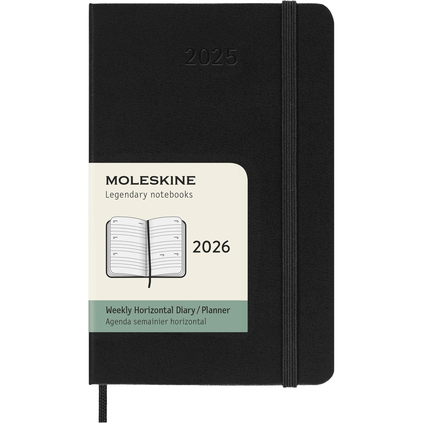 MOLESKINE Agenda Classic Pocket 2026 DHB12WH2Y26 1W/2S schwarz HC 9x14cm Idealshop
