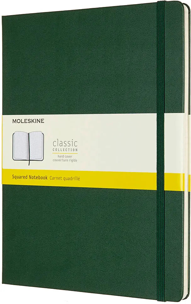 MOLESKINE Notizbuch XL HC 25x19cm 629124 kariert, myrtengrün, 192 S. Idealshop
