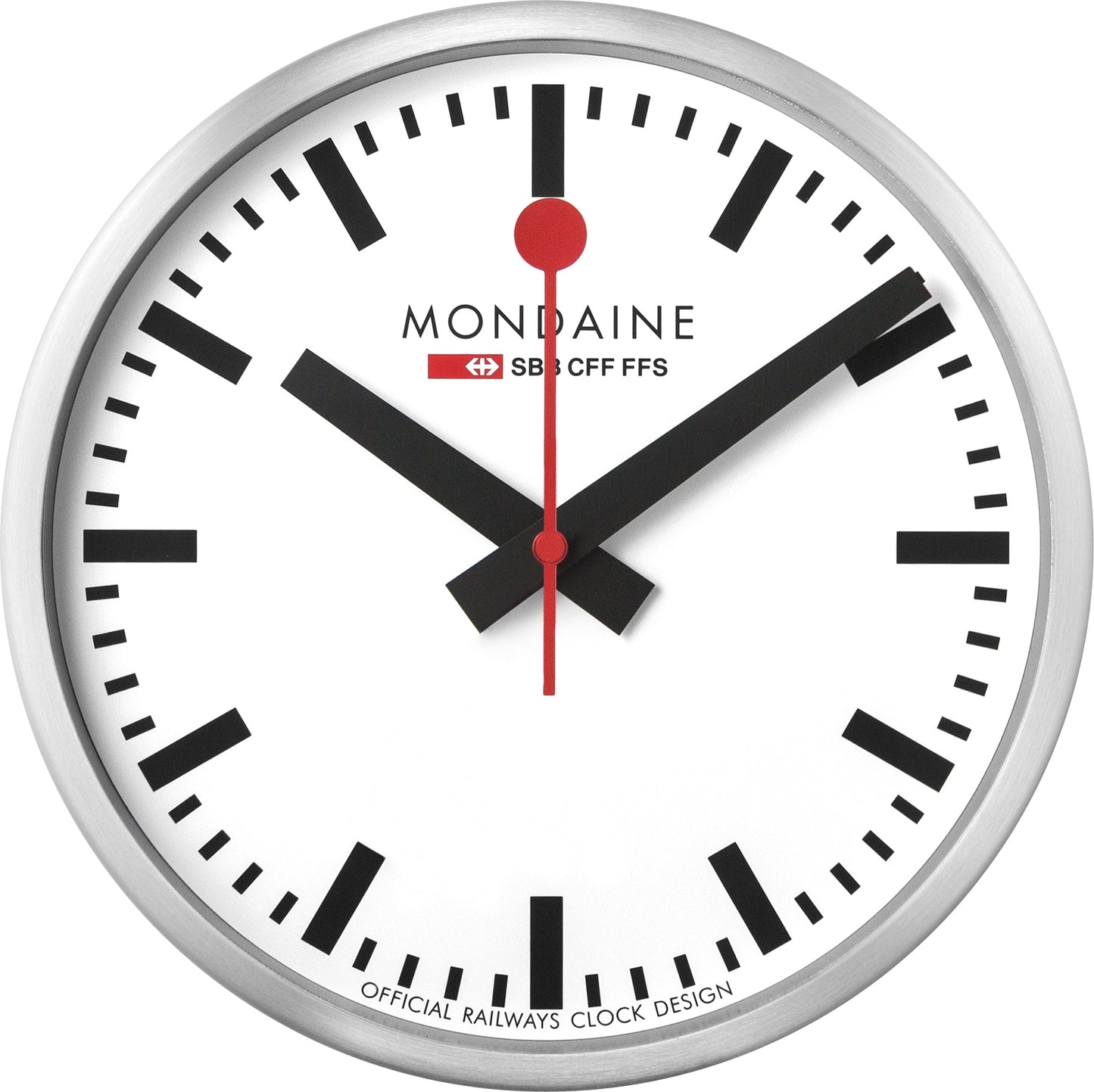 MONDAINE Wanduhr stop2go 250mm MSM.25S11 weiss, WiFi Idealshop