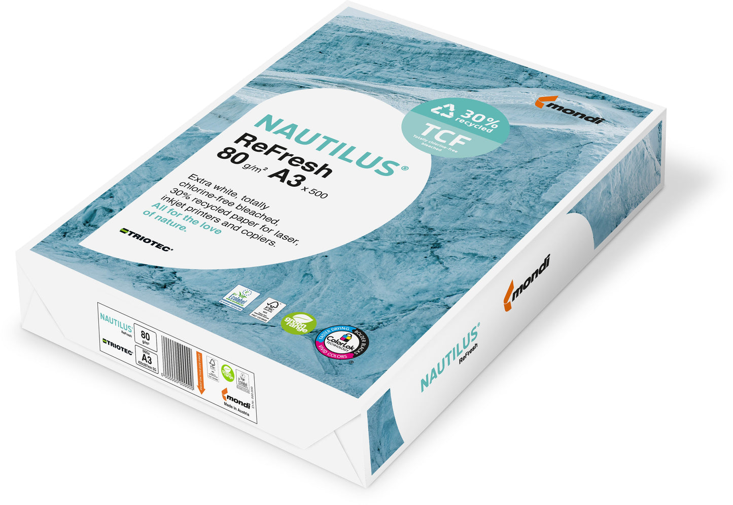 NAUTILUS REFRESH Kopierpapier FSC A3 88078257 Frischfaser-Rec.80g SB 500 B. Idealshop