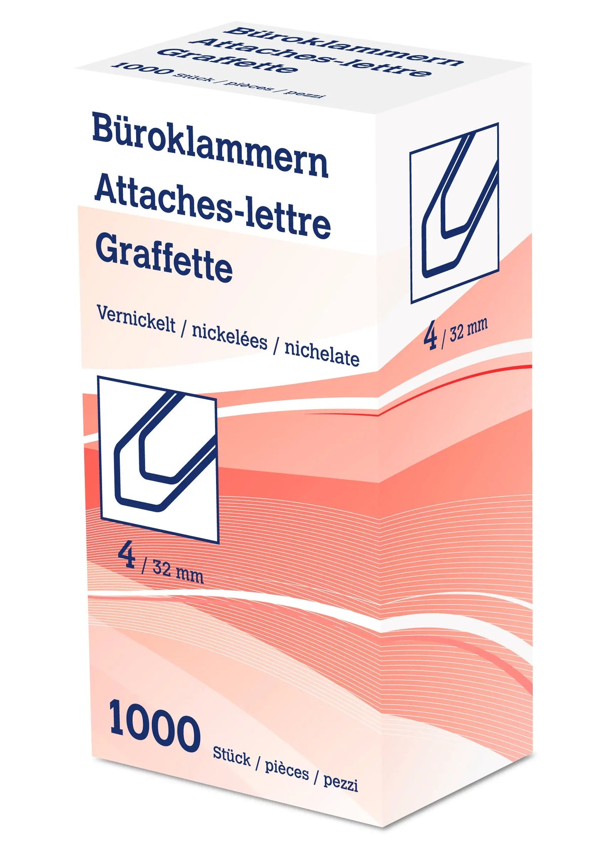 NEUTRAL Büroklammern Nr. 4 6214 32mm vernickelt 1000 Stk. Idealshop