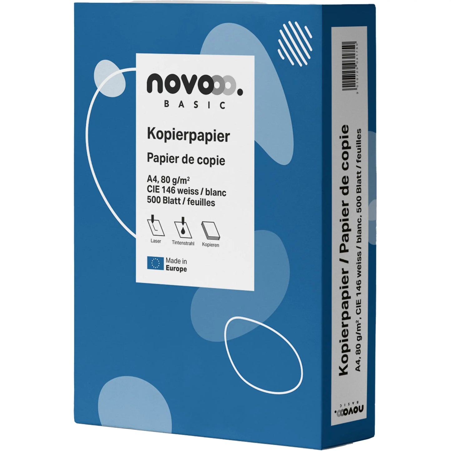 NOVOOO Kopierpapier Basic A4 641908 weiss, 80g 500 Blatt Idealshop