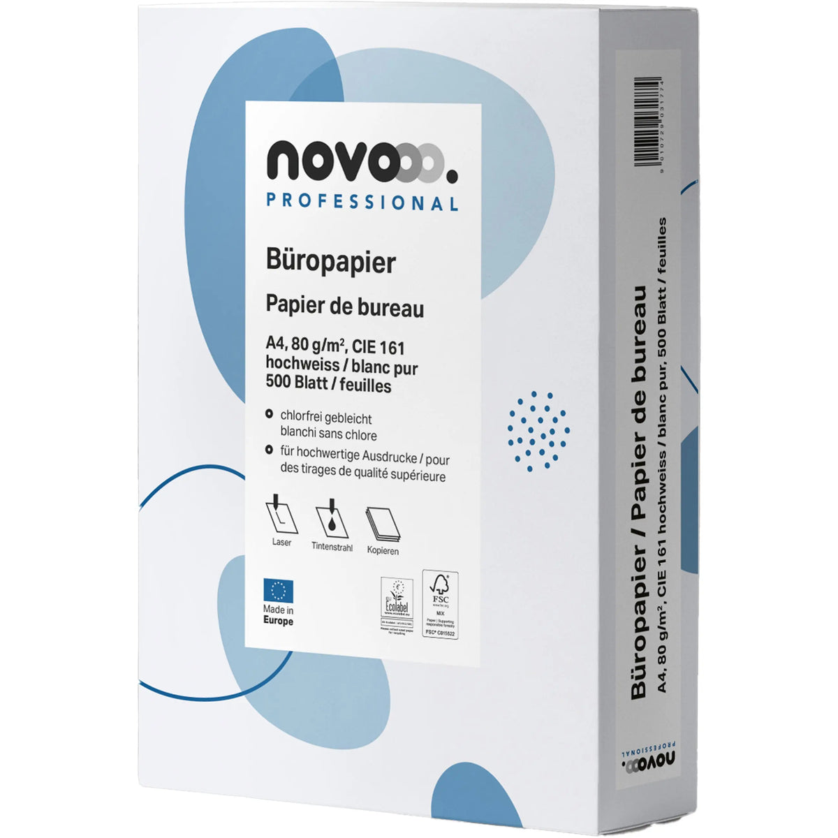 NOVOOO Kopierpapier Professional A4 641911 weiss, 80g 500 Blatt Idealshop