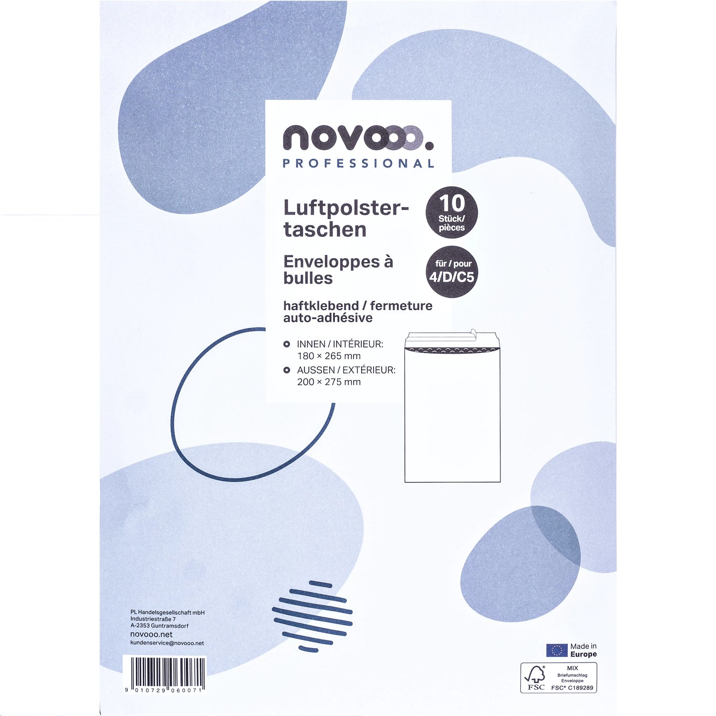 NOVOOO Luftpolstertasche Gr.4 E-1712138 weiss, 200x275mm 10 Stück Idealshop