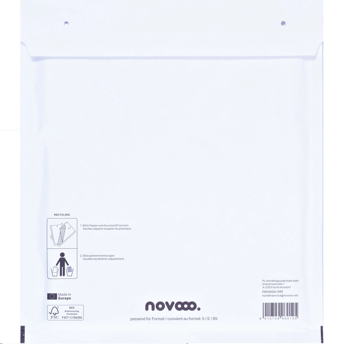 NOVOOO Luftpolstertasche Gr.5 E-1712140 weiss, 240x270mm 100 Stück Idealshop