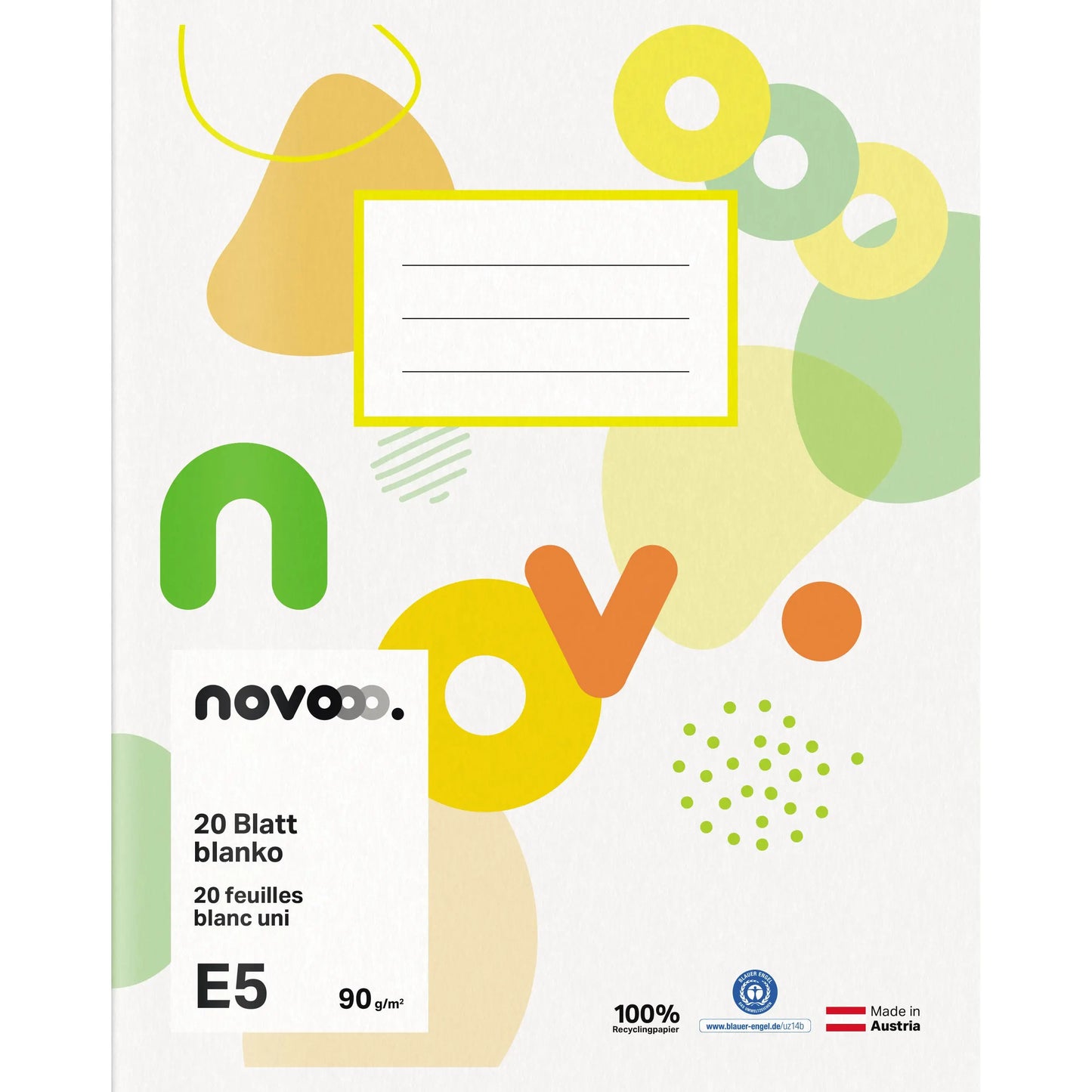 NOVOOO Schulheft E5 729765 blanko 90g Idealshop