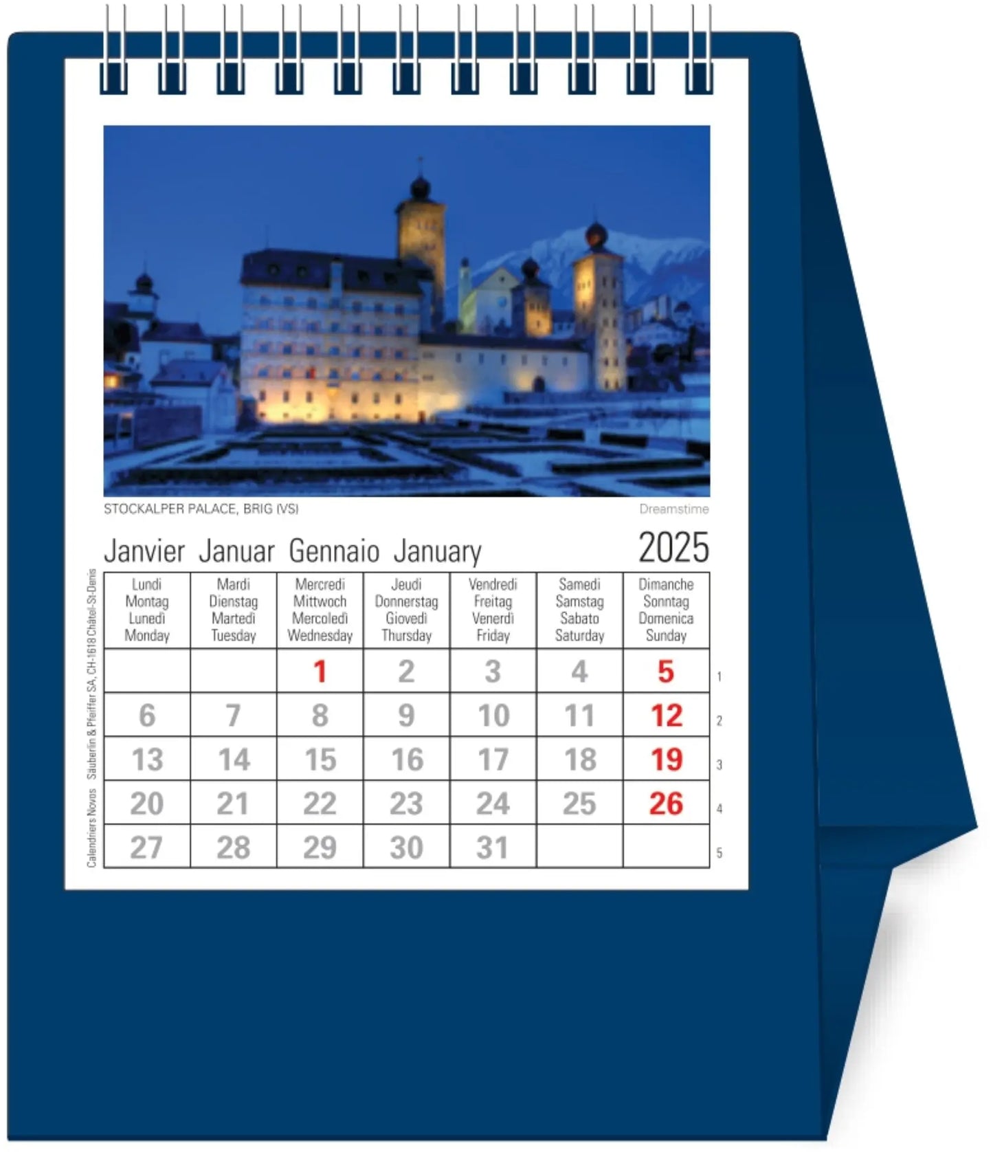 NOVOS Tischkalender Helvetia 2025 Idealshop