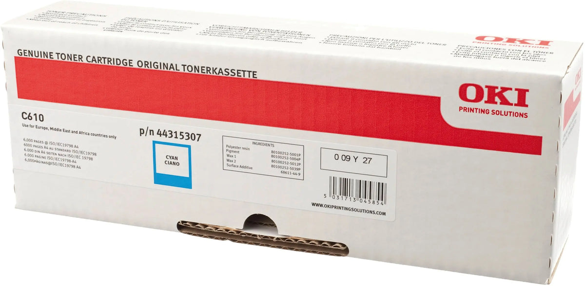 OKI Toner cyan 44315307 C610 6000 Seiten Idealshop
