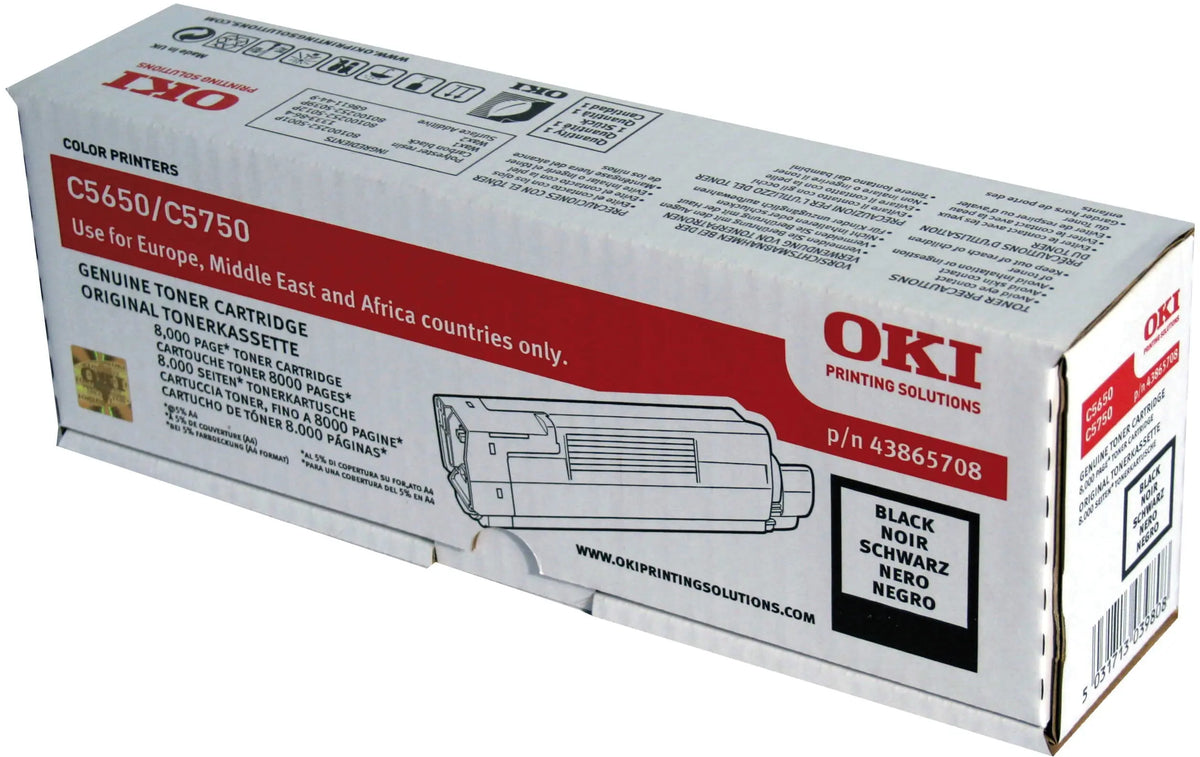 OKI Toner schwarz 43865708 C5650/5750 8000 Seiten Idealshop