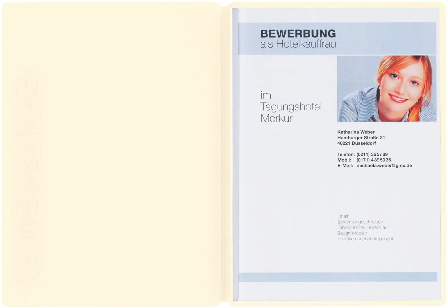 PAGNA Bewerbungsmappe Solo A4 22006-09 beige 5mm Idealshop