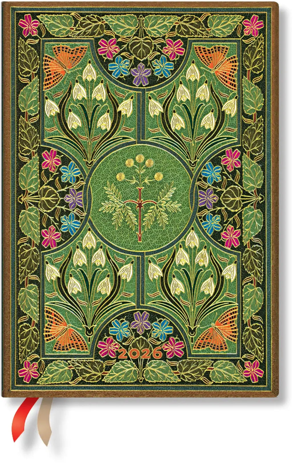 PAPERBLANKS Agenda Poésie en Fleurs 2026 DF0915-4 1W/2S HOR Midi HC FR 13x18cm Idealshop