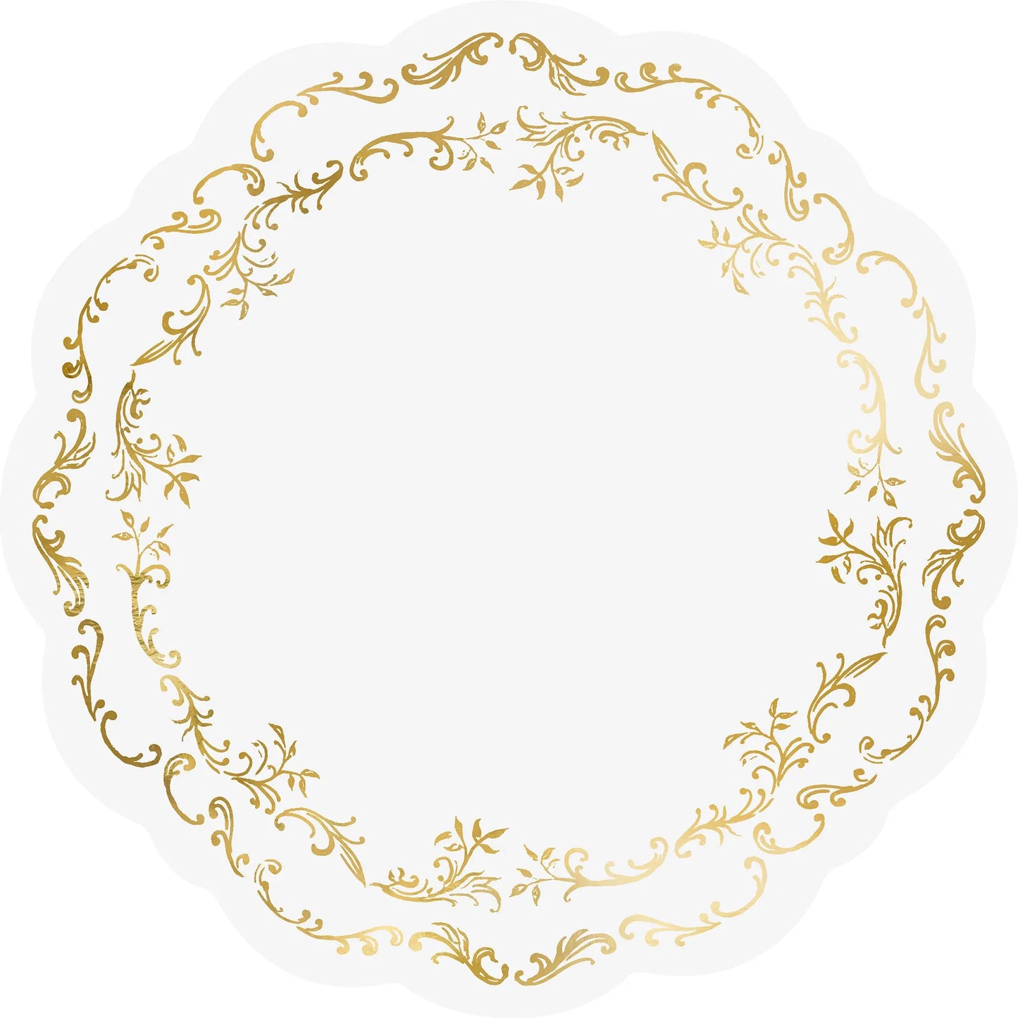 PARTYDECO Tischsets 35.5cm PPT11-008 weiss/gold 6 Stück Idealshop