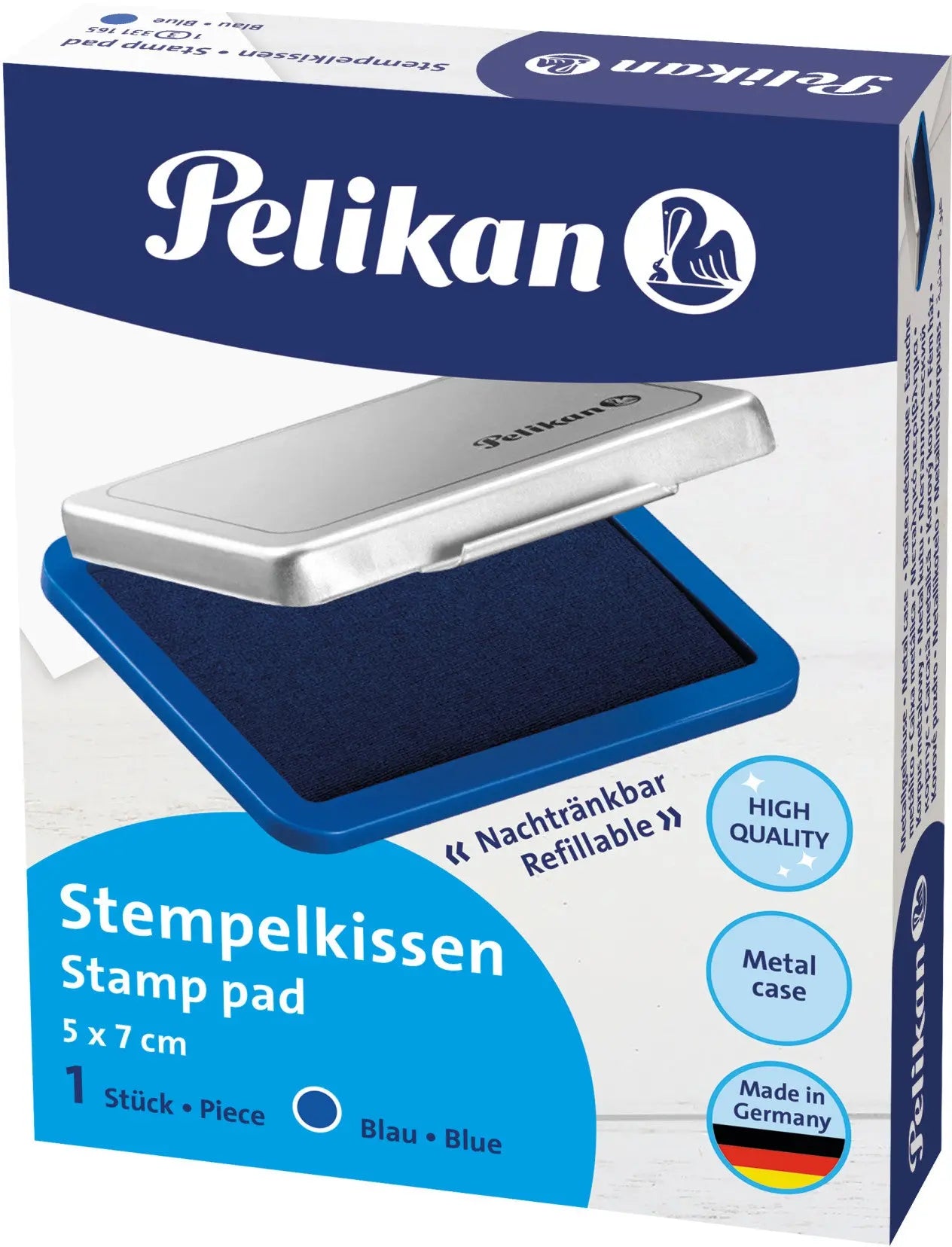PELIKAN Metall-Stempelkissen blau Idealshop