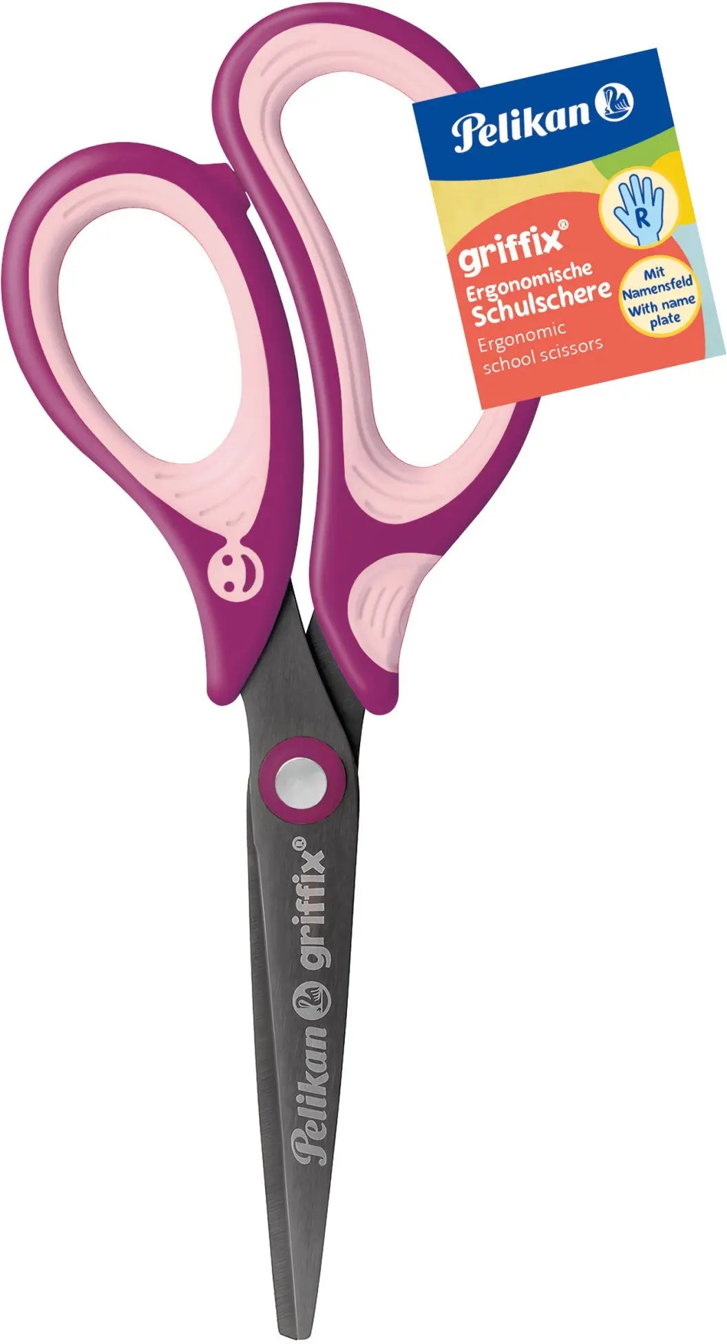 PELIKAN Schere spitz Griffix 819039 sweet berry, Rechtshänder Idealshop
