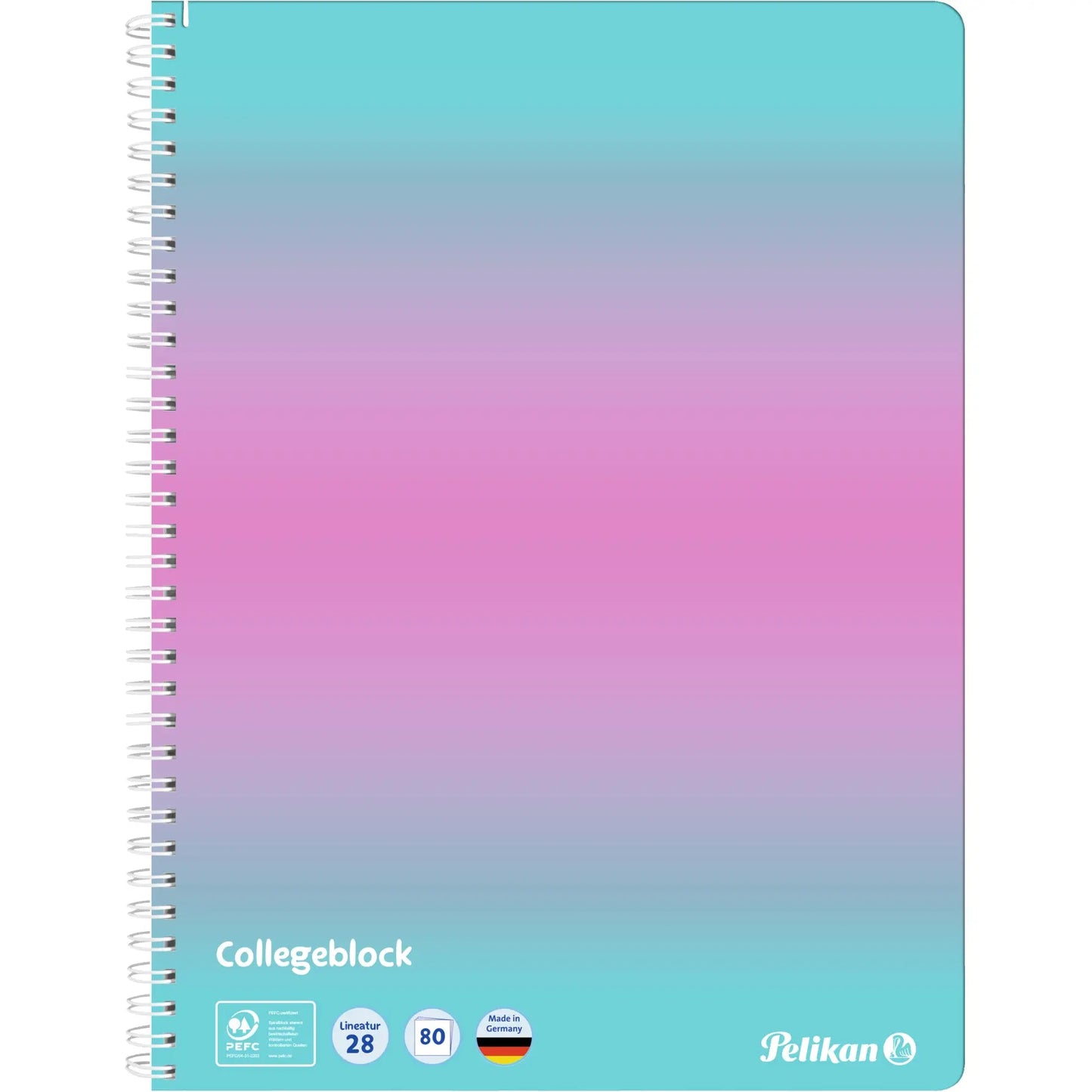 PELIKAN Spiralblock A4 400197019 kariert mint/rosa Idealshop