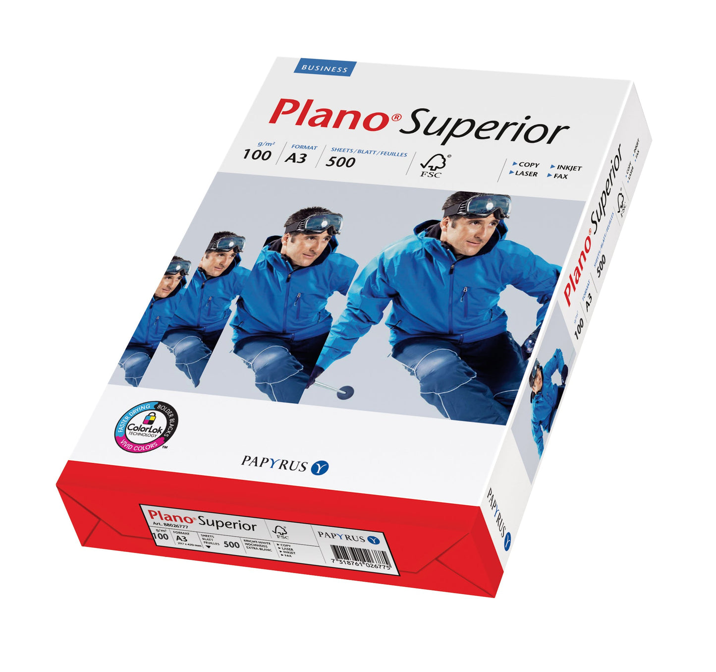 PLANO SUPERIOR Kopierpapier FSC A3 88026789 weiss, 100 g BB 500 Blatt Idealshop