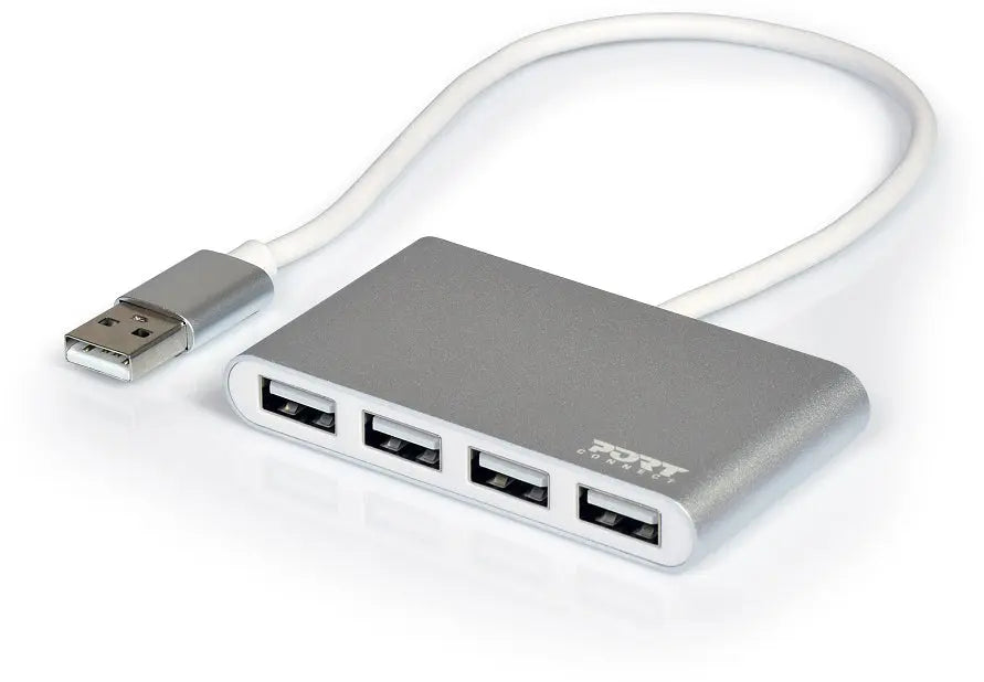 PORT USB Hub 4-ports USB 2.0 900120 Grey/White Idealshop
