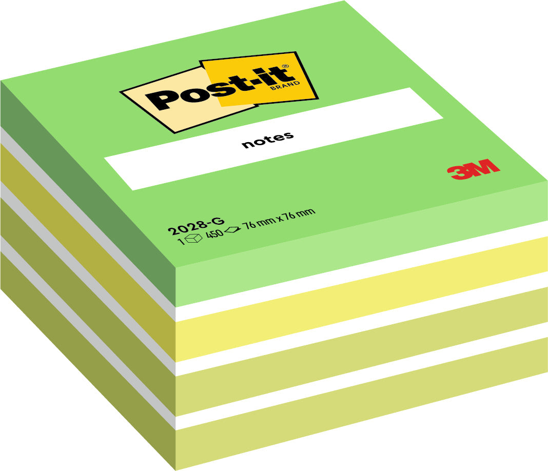 POST-IT Würfel 76x76mm 2028-G grün/450 Blatt Idealshop