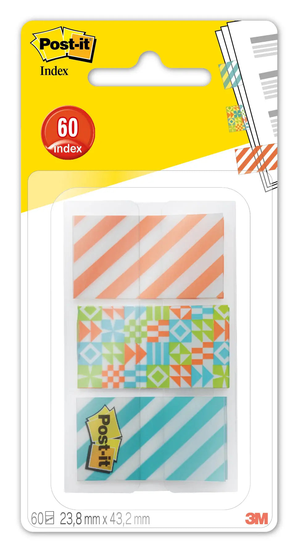 POST-IT Index Geo Collect. 23,8x43,2mm Idealshop