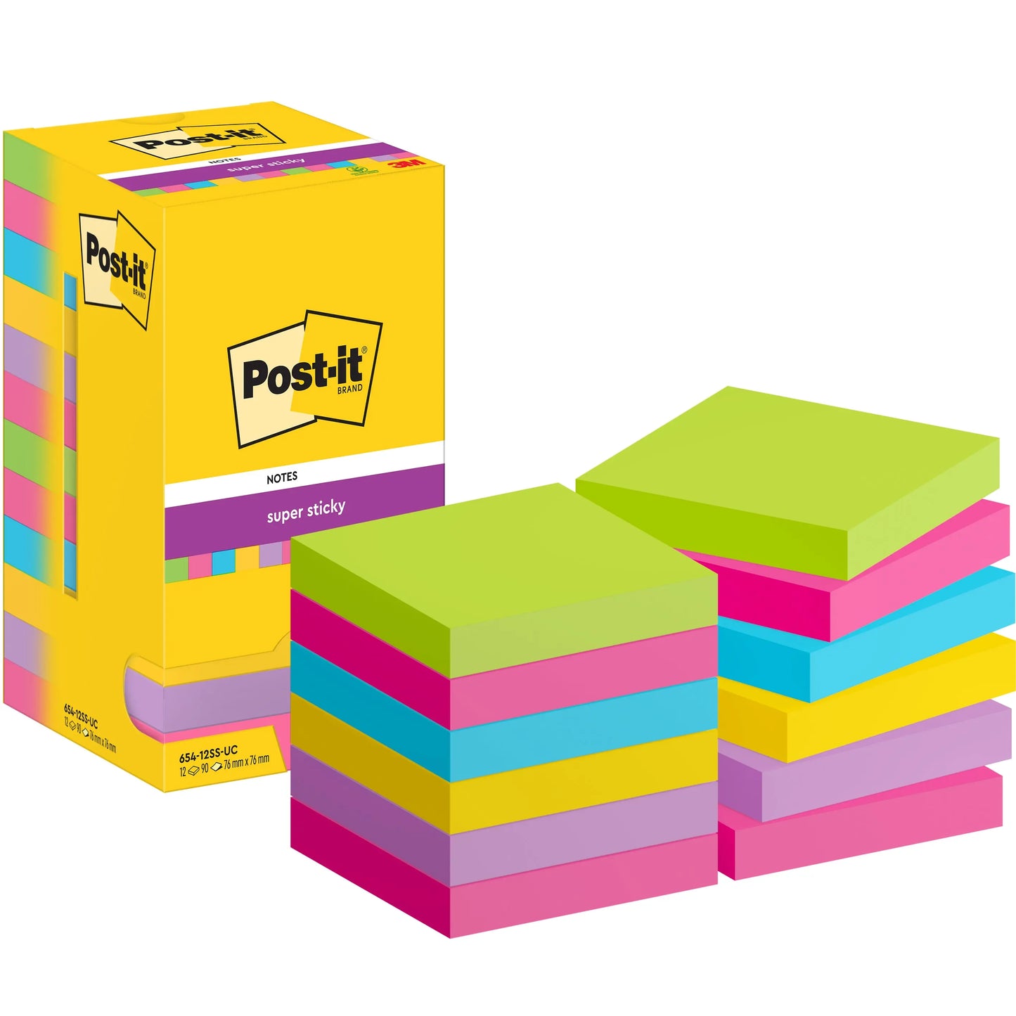 POST-IT Notes Poptimistic 51x38mm 653-12-POP 4-farbig 12x100 Blatt Idealshop