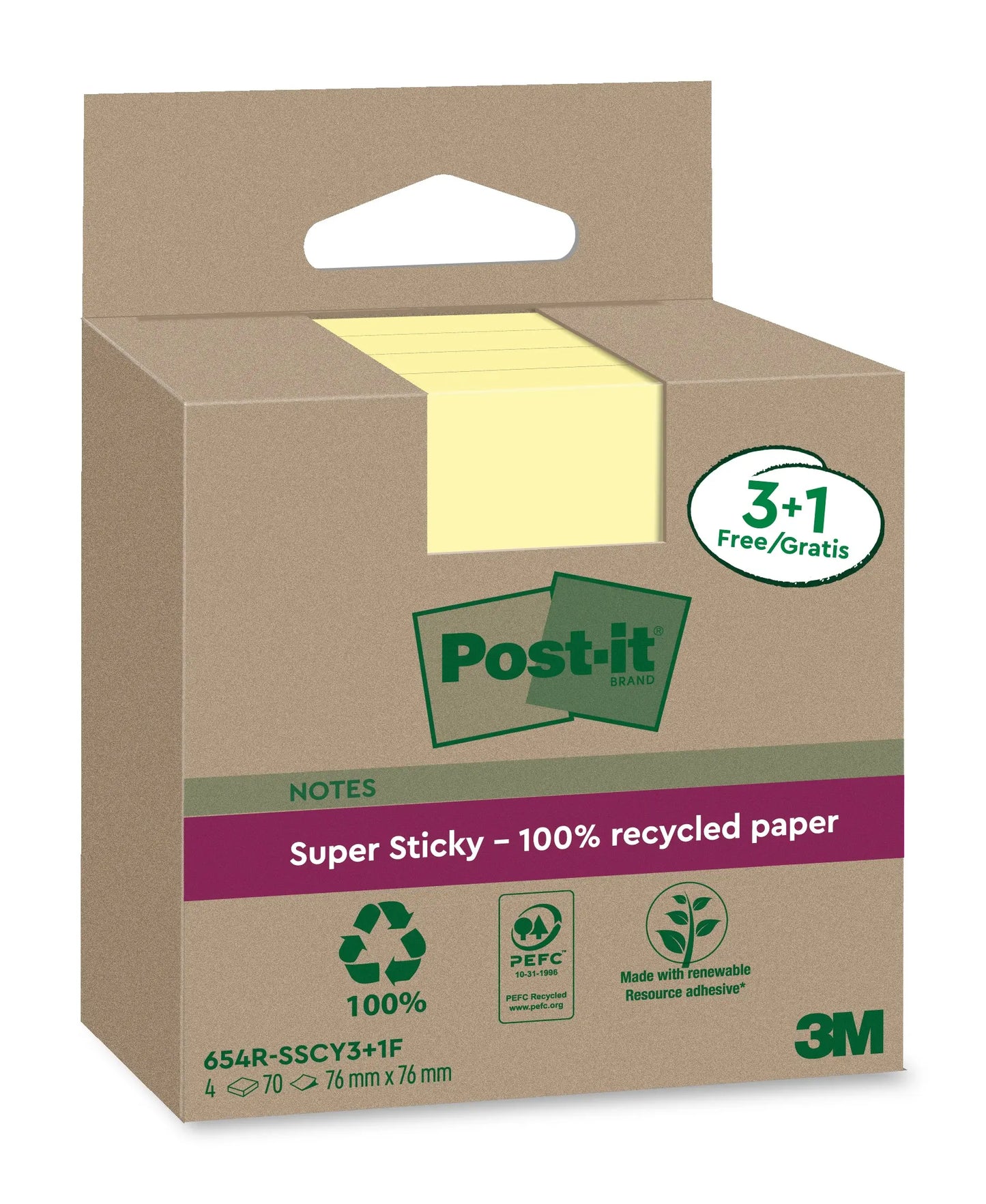 POST-IT SuperSticky Notes 76x76mm Idealshop