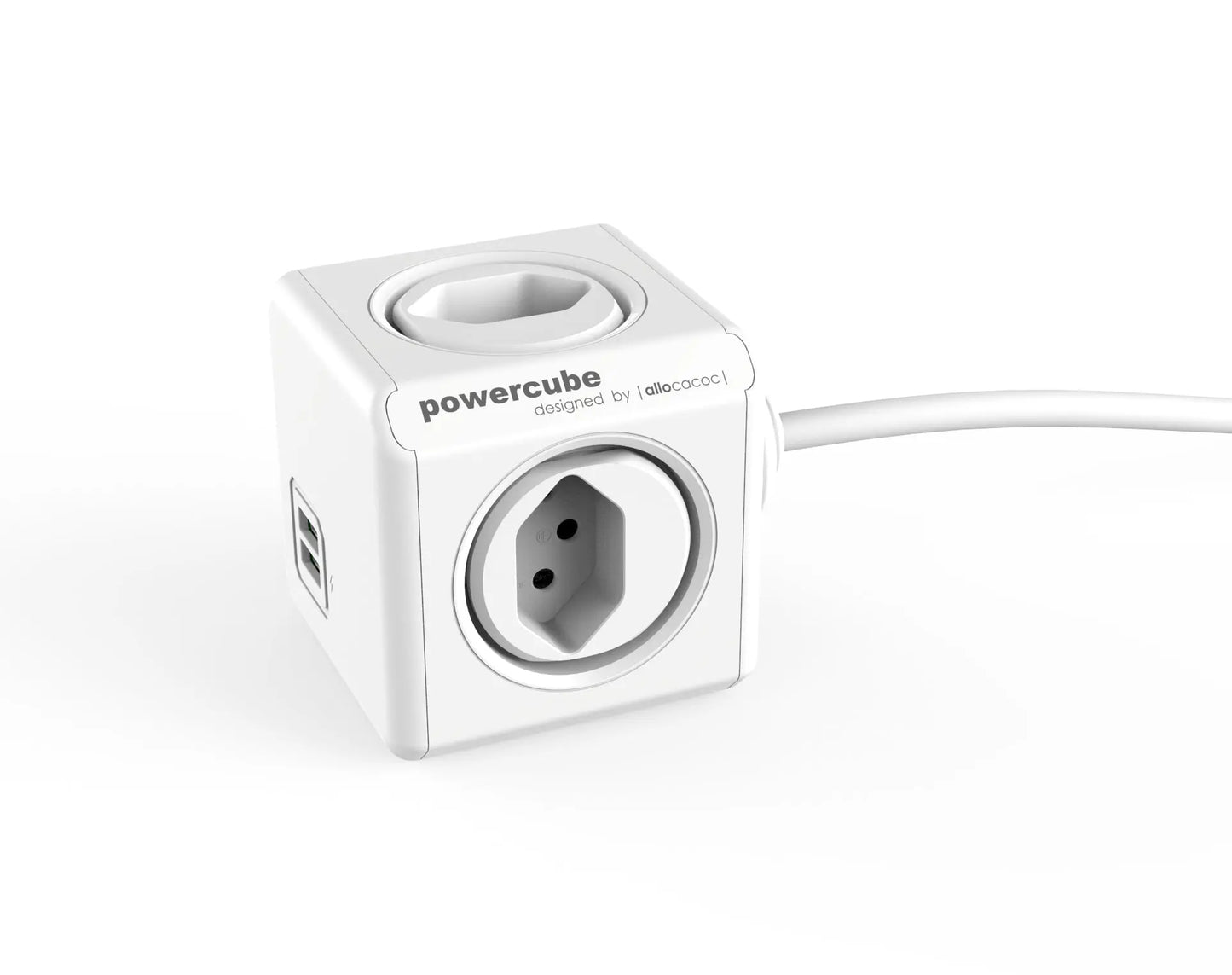 POWERCUBE Socket extend white 66.7890WS 4xT.13 2xUSB 5V 2.1A Idealshop