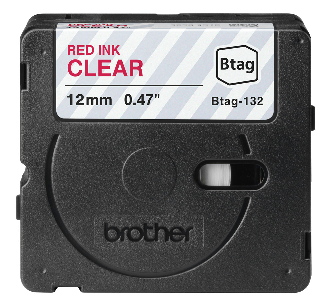 PTOUCH Band rot/transp. n.laminiert BTAG-132 PT-N10/N20/N25BT 12 mm Idealshop
